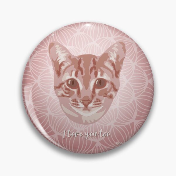 Item preview, Cat Pink Blush Face "I love you too" designed and sold by DuFauna.