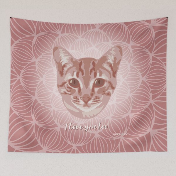 Item preview, Cat Pink Blush Face "I love you too" designed and sold by DuFauna.