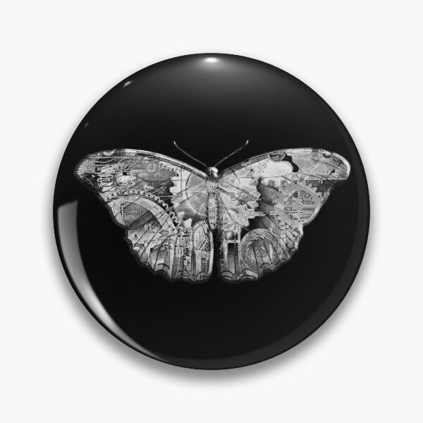 Item preview, Steampunk Butterfly - Black and White designed and sold by Retro Art Factory.