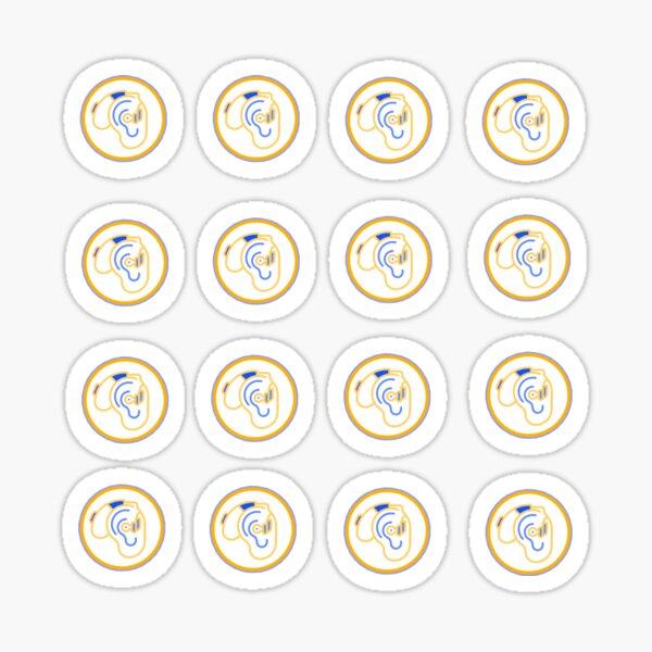 Hearing impaired - Hearing aid x16 sticker pack Sticker