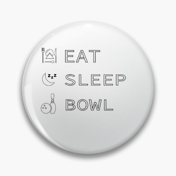 Item preview, Eat Sleep Bowl Lucky Bowling black and white design designed and sold by Artysneak.