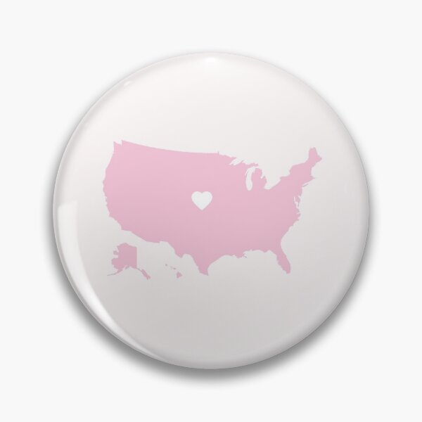 Item preview, Soft Pink Aesthetic Map of the United States, I love USA designed and sold by FreshPrintini.