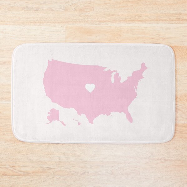 Item preview, Soft Pink Aesthetic Map of the United States, I love USA designed and sold by FreshPrintini.