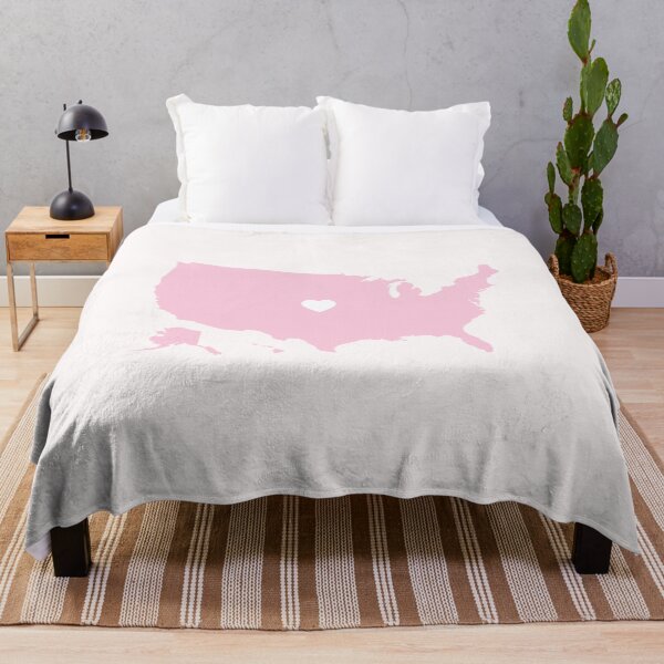 Item preview, Soft Pink Aesthetic Map of the United States, I love USA designed and sold by FreshPrintini.