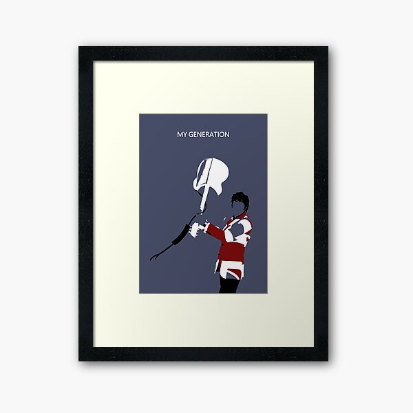 Townshend smashing guitar minimalist art Framed Art Print