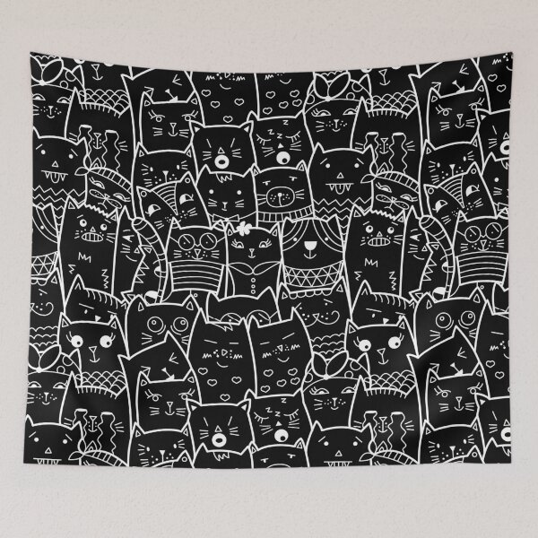 Item preview, Aesthetic Cute Cats Pattern designed and sold by SAVWIS.