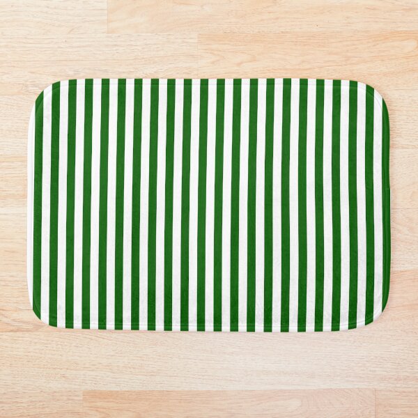 Item preview, Bathmat Green and White Striped designed and sold by deanworld.