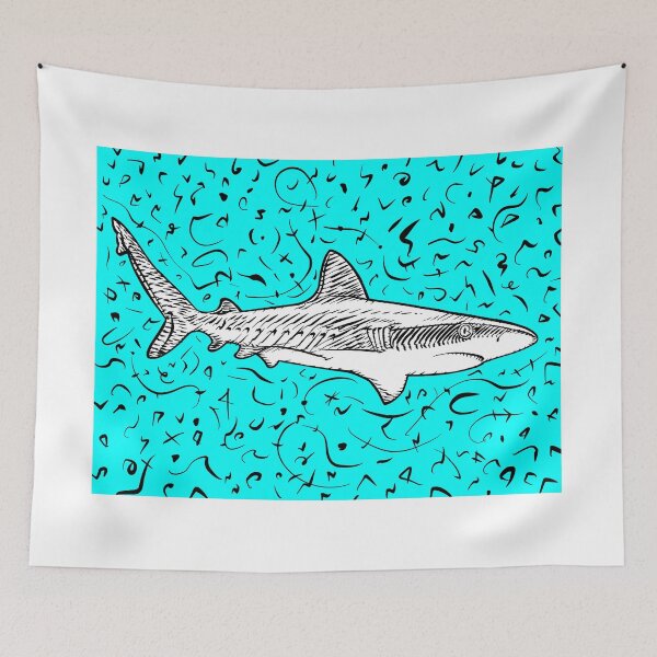 Item preview, SHARK ink and acrylic portrait designed and sold by lautir.