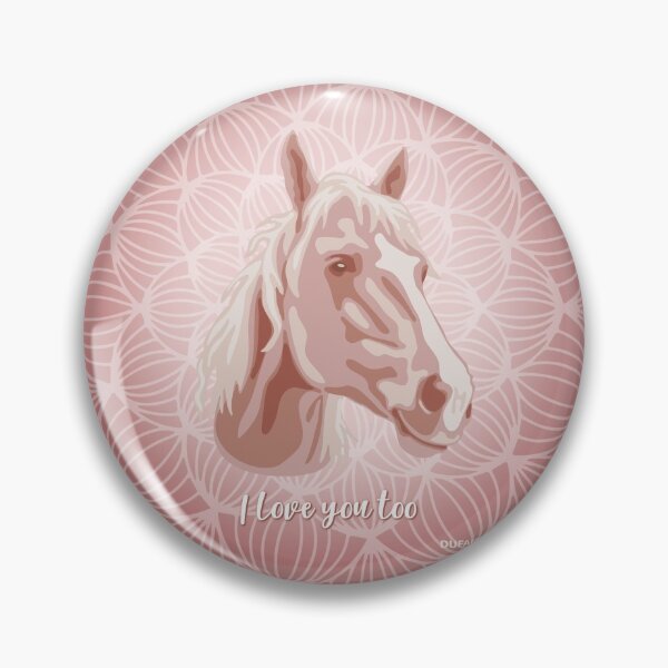 Item preview, Horse Pink Blush Smiling Face "I love you too" designed and sold by DuFauna.