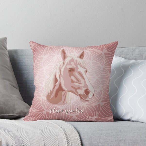 Item preview, Horse Pink Blush Smiling Face "I love you too" designed and sold by DuFauna.