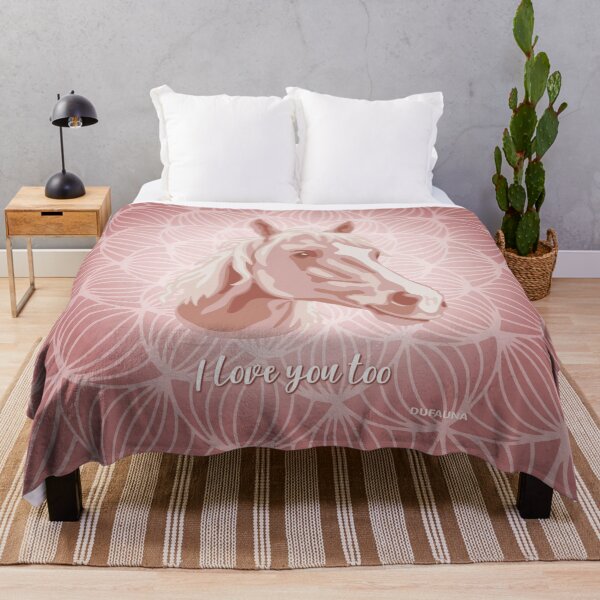 Item preview, Horse Pink Blush Smiling Face "I love you too" designed and sold by DuFauna.