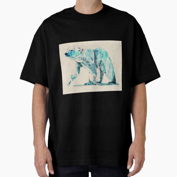 Polar Bear, Bear, animal, nature, snow, arctic, wild, white Oversized T-Shirt