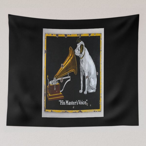 Item preview, retro his master voice angleterre designed and sold by CorasPosters.