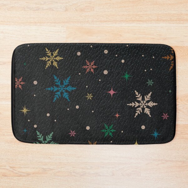 Item preview, colorful Snowflakes Winter Pattern Leather Mask Snow designed and sold by teeseeds.