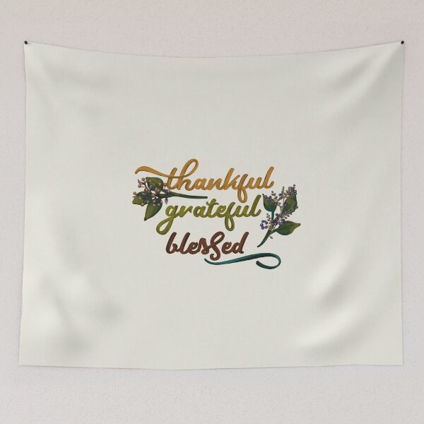 Item preview, Thankful, Grateful, Blessed | Oil Painted Look designed and sold by CheriesArt.