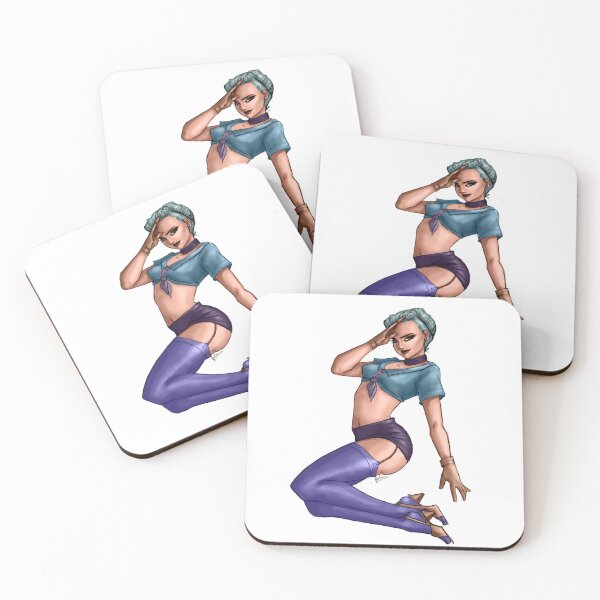Item preview, Pinup salute - blue version designed and sold by hoshimem.