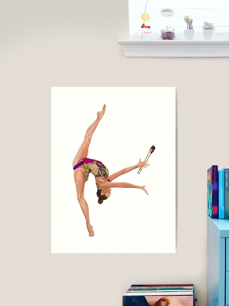 Rhythmic Gymnastics Anastasia Salos Clubs - Butterfly Art Print for Sale  by rhythmicdrawing