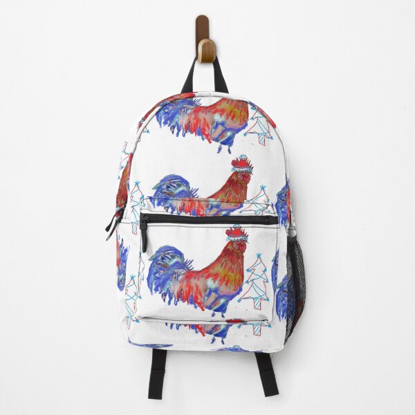 Item preview, Christmas Rooster Watercolor Painting designed and sold by Sarah Rajkotwala.