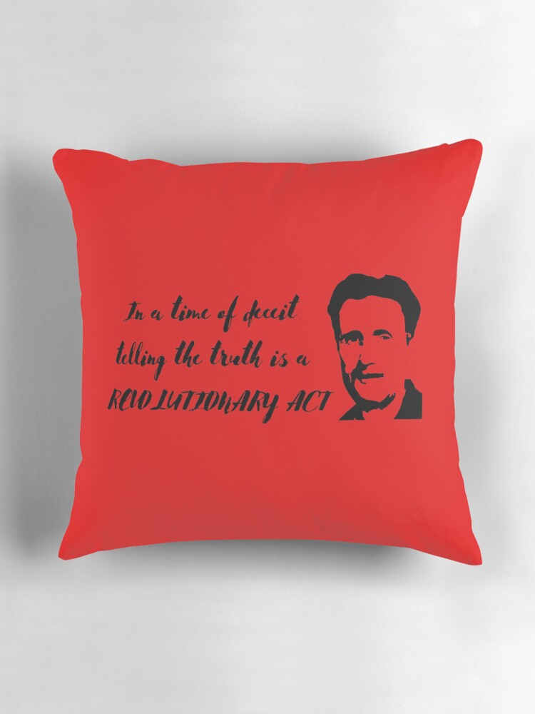 Thumbnail 3 of 4, Pillow, In a Time of Deceit designed and sold by Rasos-Razor.