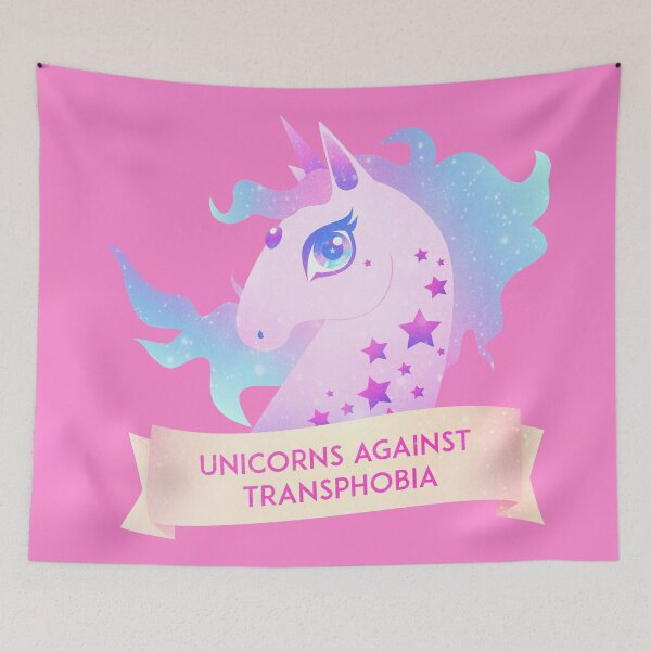 Item preview, Unicorns against transphobia designed and sold by CakeUnicorn.