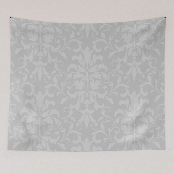 Item preview, Silver Gray Damask Pattern designed and sold by rewstudio.