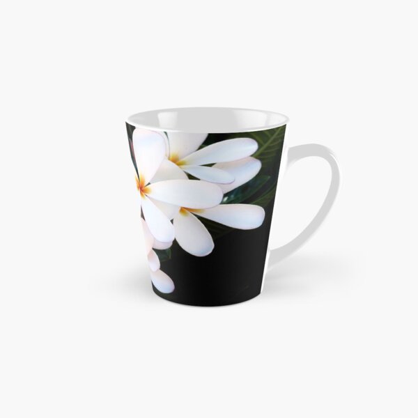 White Plumerias Tall Mug