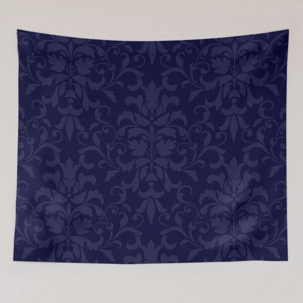 Item preview, Navy Blue Damask Pattern designed and sold by rewstudio.