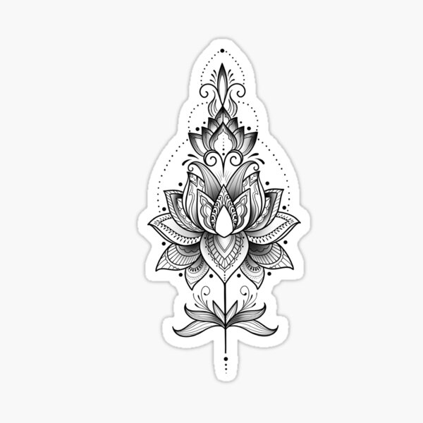 Ornamental Mandala Lotus Sticker