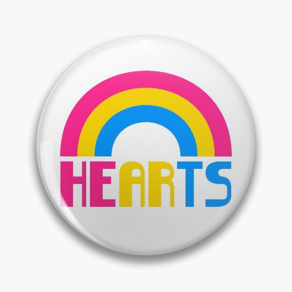Item preview, Pansexual/Romantic Rainbow Hearts designed and sold by hamsters.