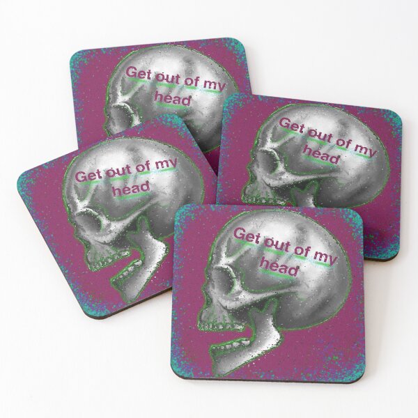 Item preview, Get out of my head skull designed and sold by Shoryotombo.