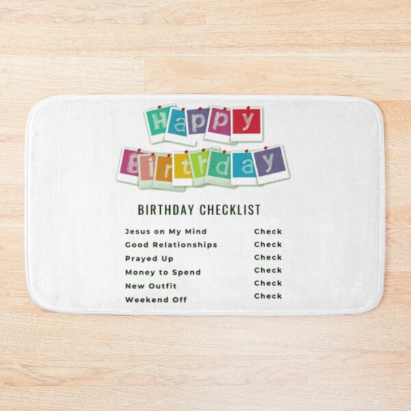 Item preview, Happy Birthday Check List designed and sold by Jason Ridgeway.