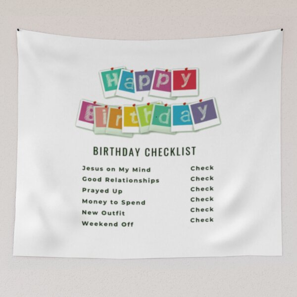 Item preview, Happy Birthday Check List designed and sold by Jason Ridgeway.