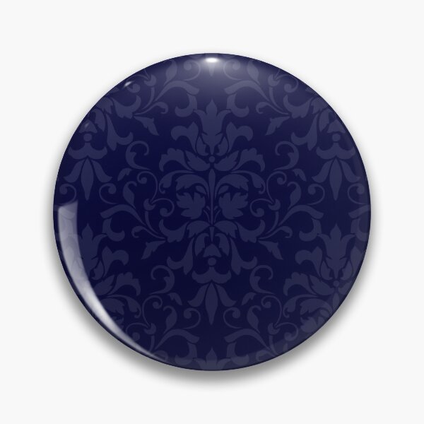 Item preview, Navy Blue Damask Pattern designed and sold by rewstudio.