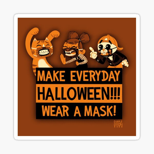 Drawlloween 2020 Day 30- Mask Sticker