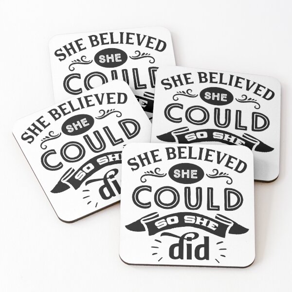 Item preview, She Believed She Could So She Did (Positive Believer) designed and sold by OneCherubim.