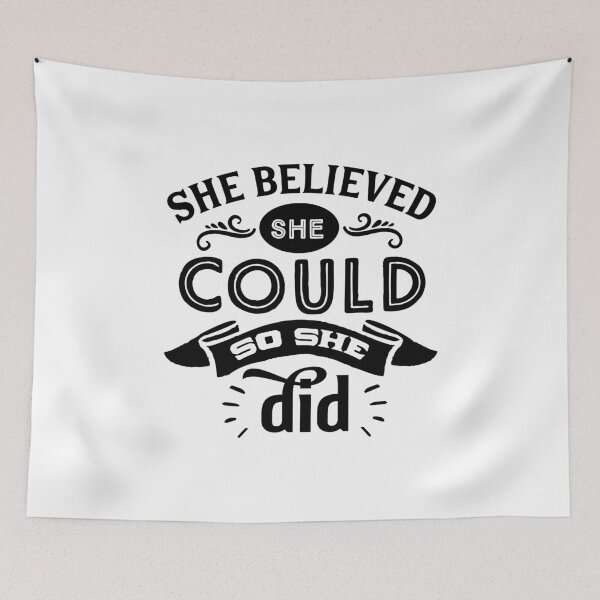 Item preview, She Believed She Could So She Did (Positive Believer) designed and sold by OneCherubim.