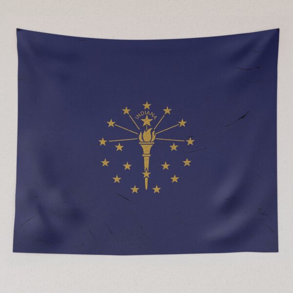 Item preview, Indiana Flag Wall designed and sold by TRowanDesign.