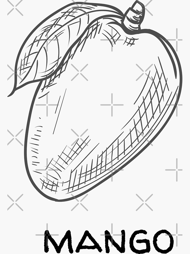 "Mango Fruit Label Series" Sticker for Sale by Redbubble