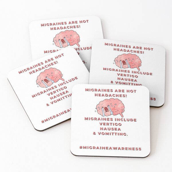 Item preview, migraines are not headaches! Migraines include vertigo, nausea, and vomiting. #migraineawareness designed and sold by CJCTEES.