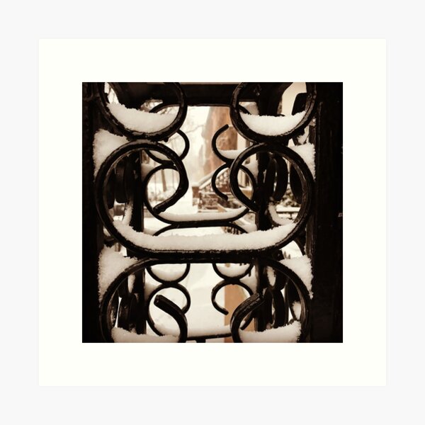 Item preview, Harlem brownstones under the snow close up designed and sold by Laurence Bruneau.