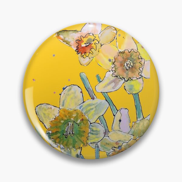 Item preview, Abstract Yellow Daffodil Watercolor on Yellow designed and sold by Sarah  Rajkotwala.