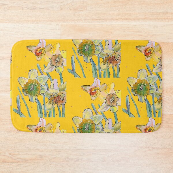 Item preview, Abstract Yellow Daffodil Watercolor on Yellow designed and sold by Sarah  Rajkotwala.