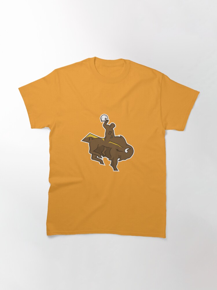 "Josh Allen Buffalo Bills Wyoming Cowboys Logo Hybrid" T-shirt by