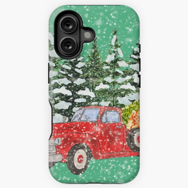 Item preview, Red Truck with Christmas Trees designed and sold by TheCatmeow2000.