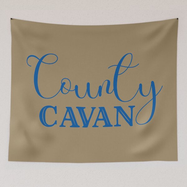 Item preview, County Cavan in Blue font designed and sold by irishorbust.