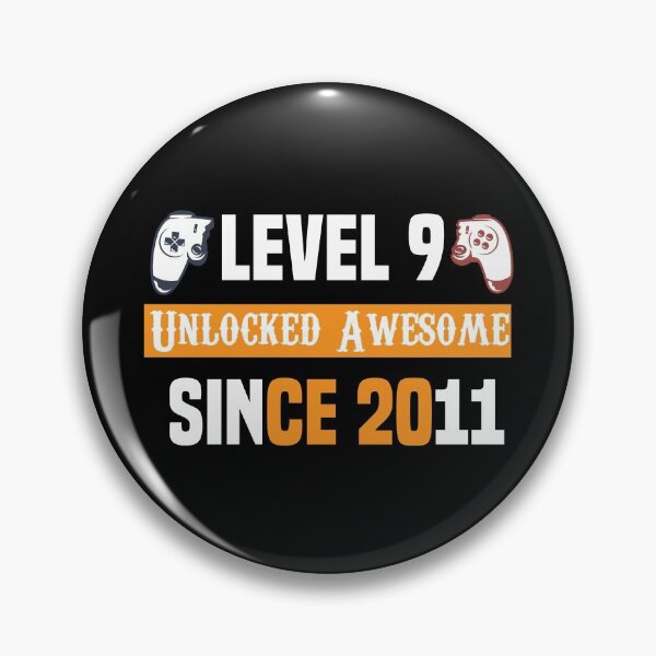 Item preview, Level 9 Unlocked Awesome Since 2011 T-shirt , Funny T-shirt , Gift T-shirt designed and sold by Naufaal.