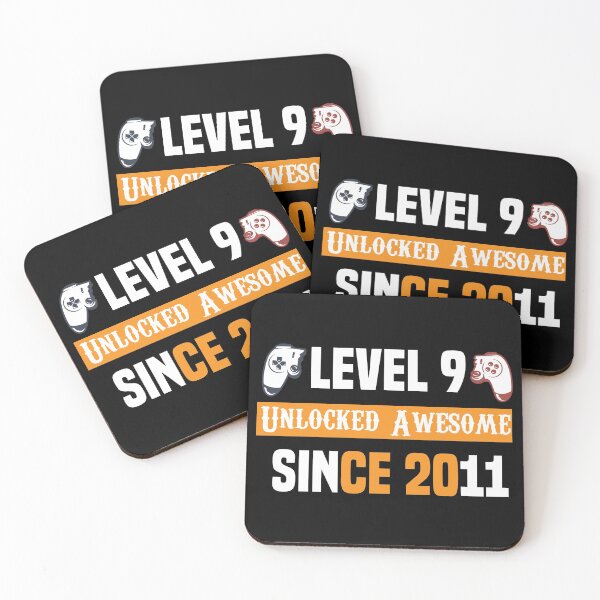 Item preview, Level 9 Unlocked Awesome Since 2011 T-shirt , Funny T-shirt , Gift T-shirt designed and sold by Naufaal.