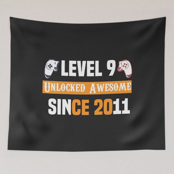 Item preview, Level 9 Unlocked Awesome Since 2011 T-shirt , Funny T-shirt , Gift T-shirt designed and sold by Naufaal.