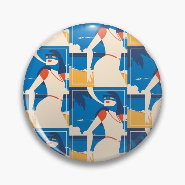 Item preview, Art Deco The Dreamer`s Lover A Beach Scene designed and sold by 108dragons.