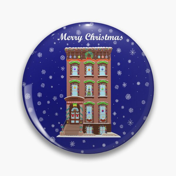 Item preview, Merry Christmas Brownstone House designed and sold by Deborah Camp.